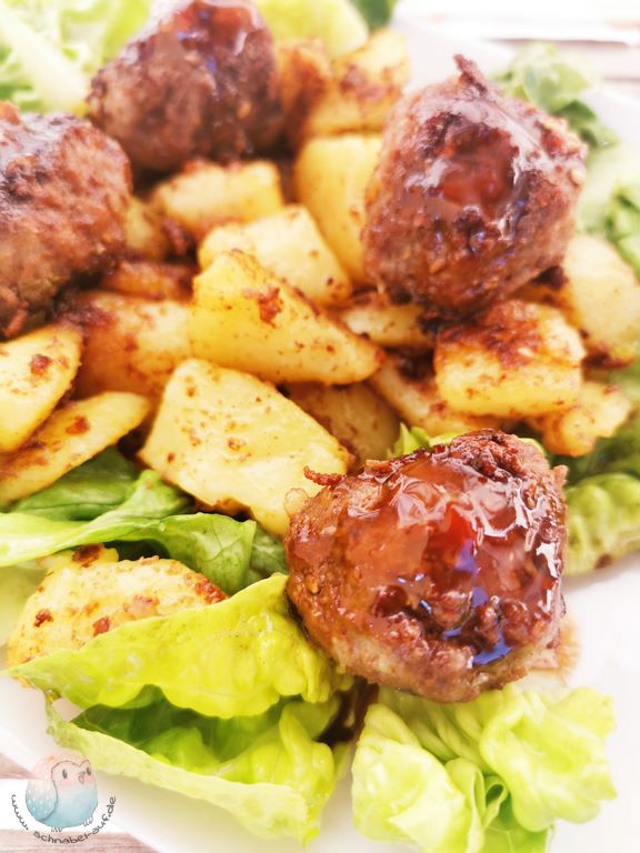Kartoffelpfanne mit Asia-Bällchen schnabel-auf.de