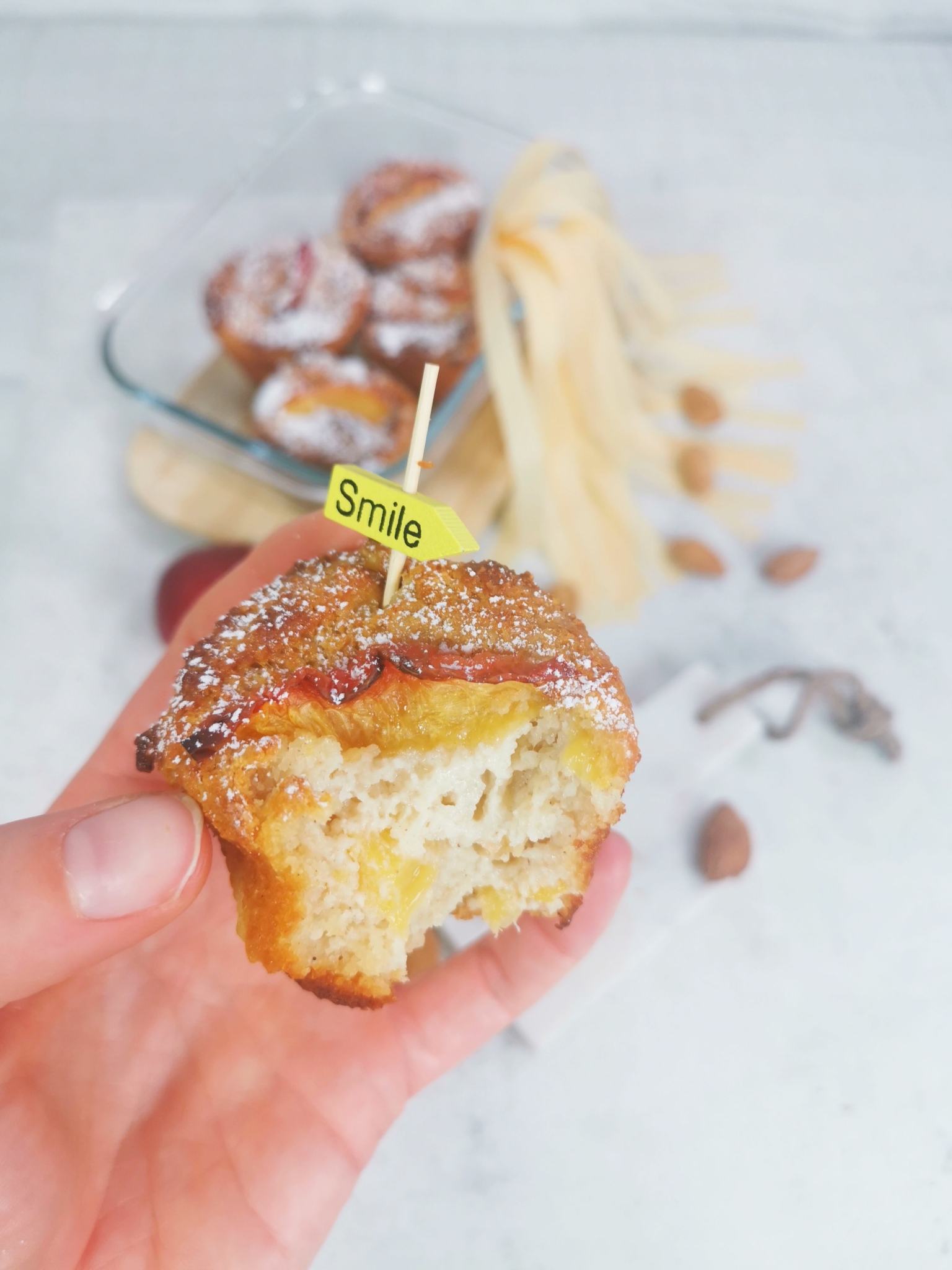 Muffins mit Nektarinen - vegan und glutenfrei - auf Schnabel-auf.de